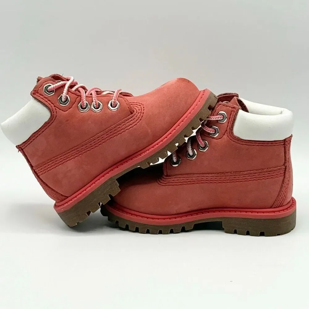 Timberland 6” Waterproof Boots with Ankle Padding in Medium Pink - US Toddler 5